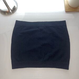 ribbed black tube top